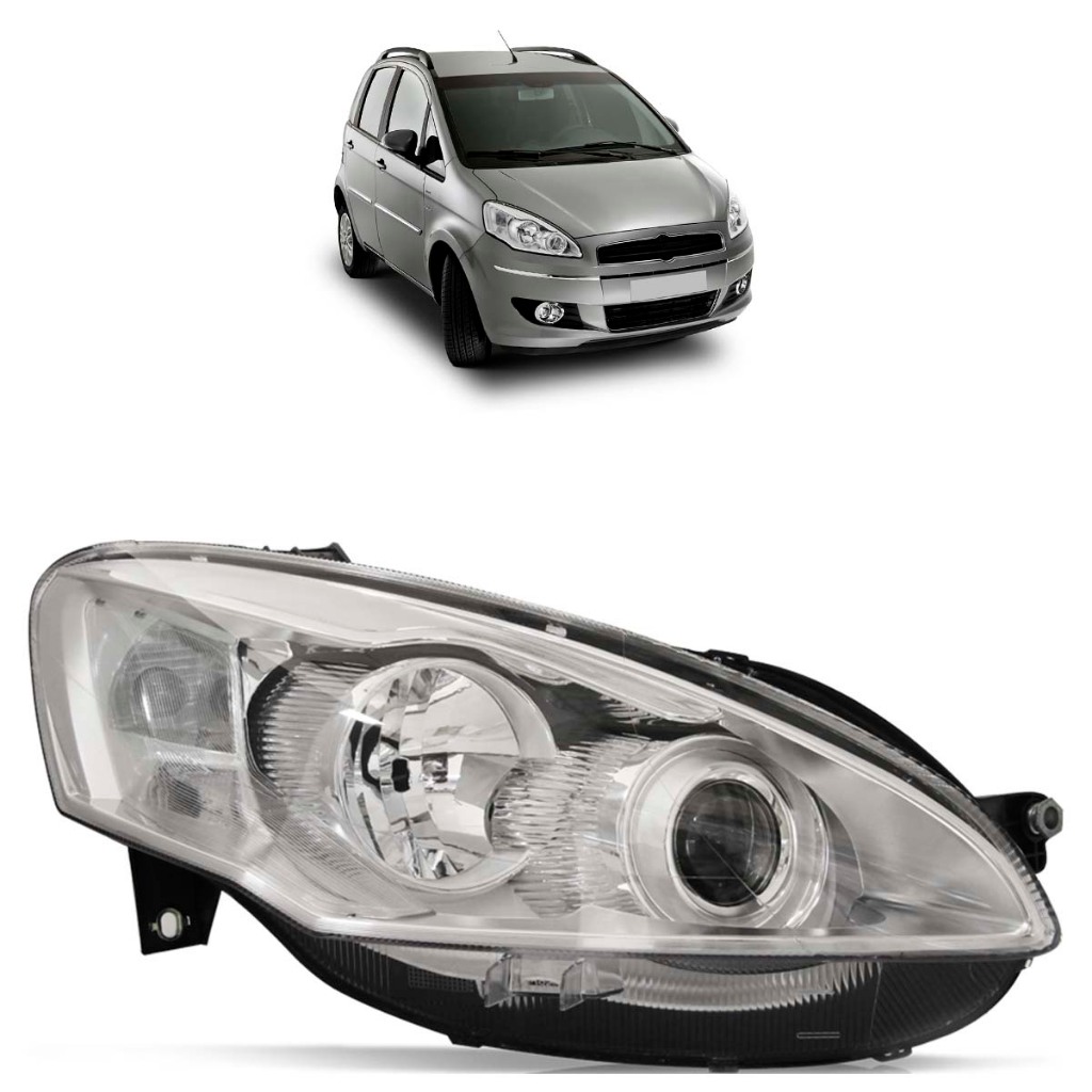 Farol Dianteiro Idea 2011 2012 2013 2014 2015 2016 Máscara Cromada - Spare Parts and Accessories for Vehicles