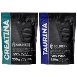 Kit Creatina 250g + Taurina 250g 100% Pura - Soldiers Nutrition