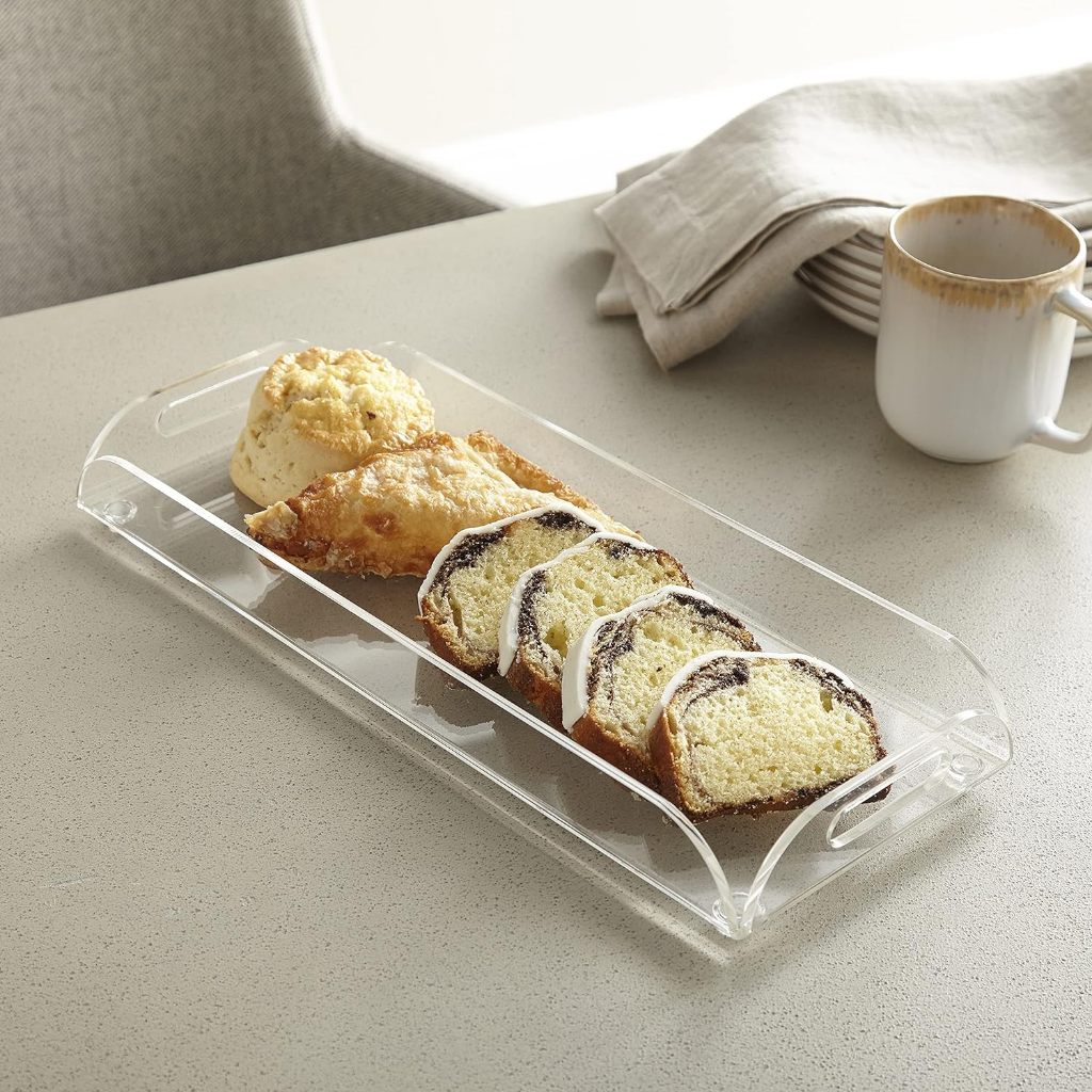 Tábua Bandeja  Migalheira Acrilico Para Pães Bolos Bandeja Decorativa Para Café Da Manhã