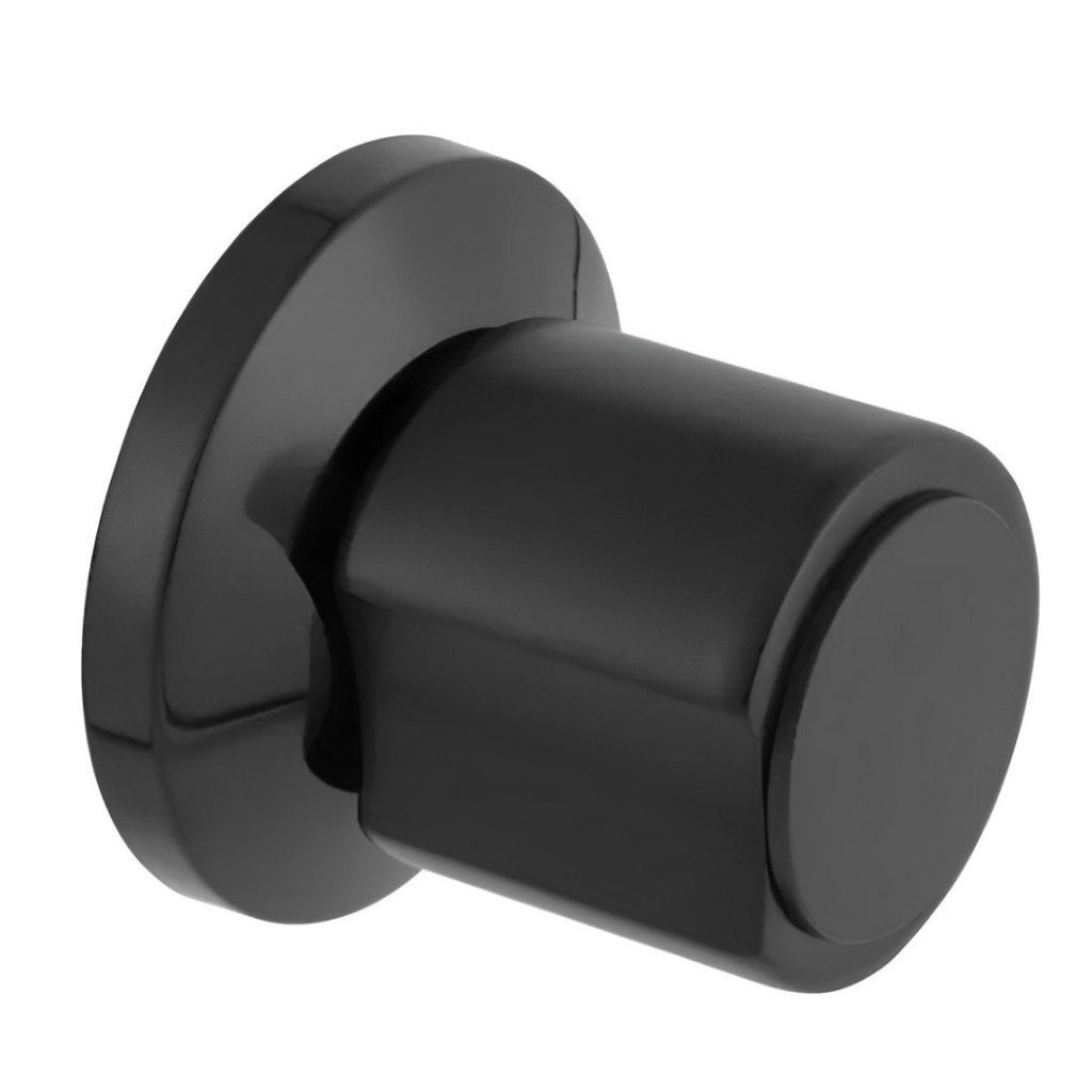 Acabamento de Registro Chuveiro Preto Fosco Padrão Deca Pressão e Gaveta 1/2 3/4 Fit Manopla Metal · foto 2