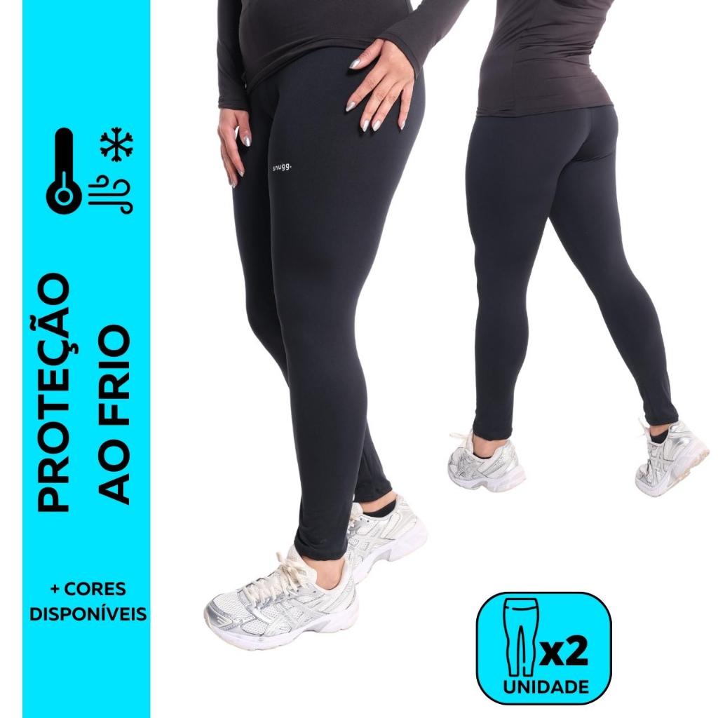 Kit 2 Calças Térmica Flanelada Segunda Pele Snugg Wear Proteção Frio Intenso Peluciada Unissex