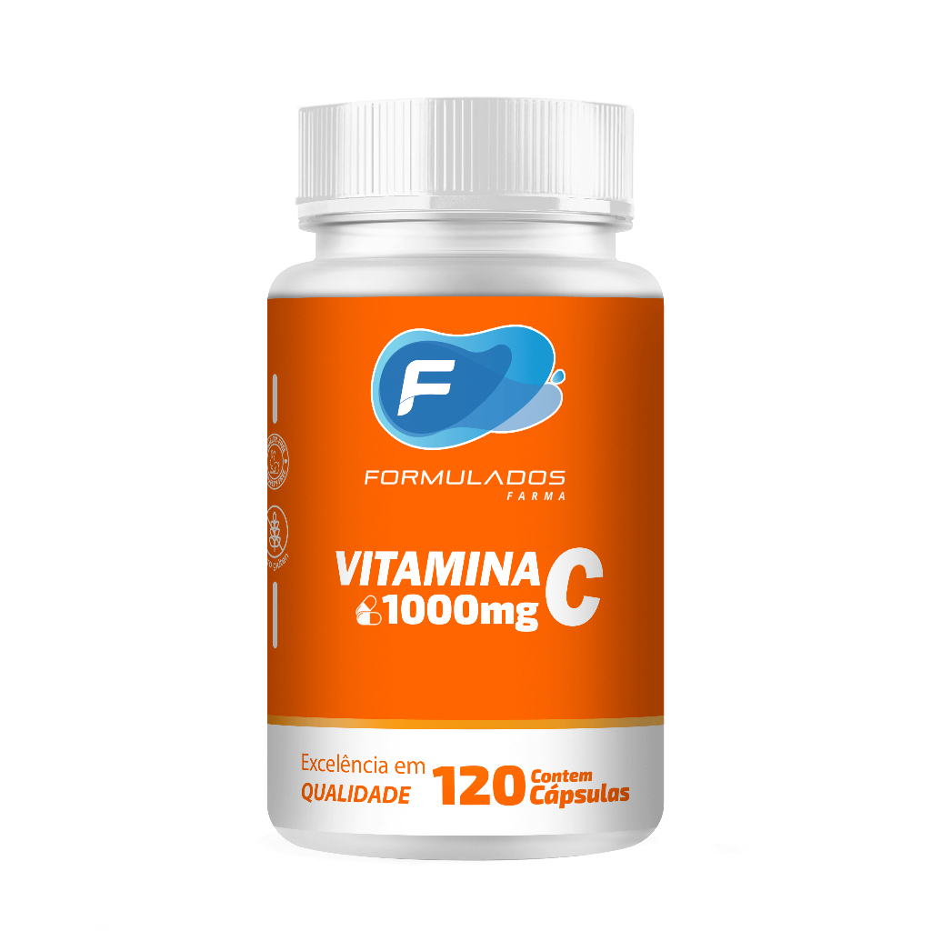 Vitamina C 1000mg 120 Caps Melhora Imunidade Disposição + Energia Zero Açucar