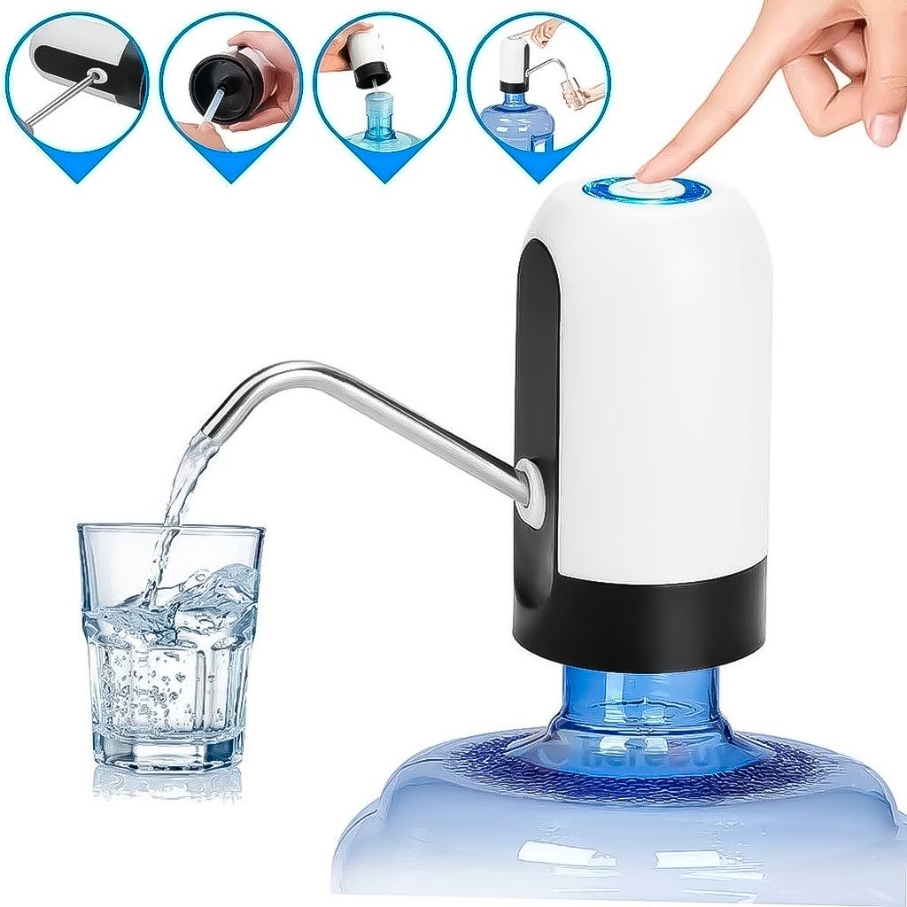 Bomba Elétrica Bebedouro Recarregável Garrafão Galão Água Universal Portátil em Oferta na Shopee