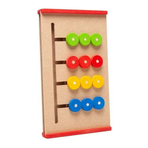 Brinquedo Montessori Educativo Pedagógico Placa de Sequência Seleção de Cores