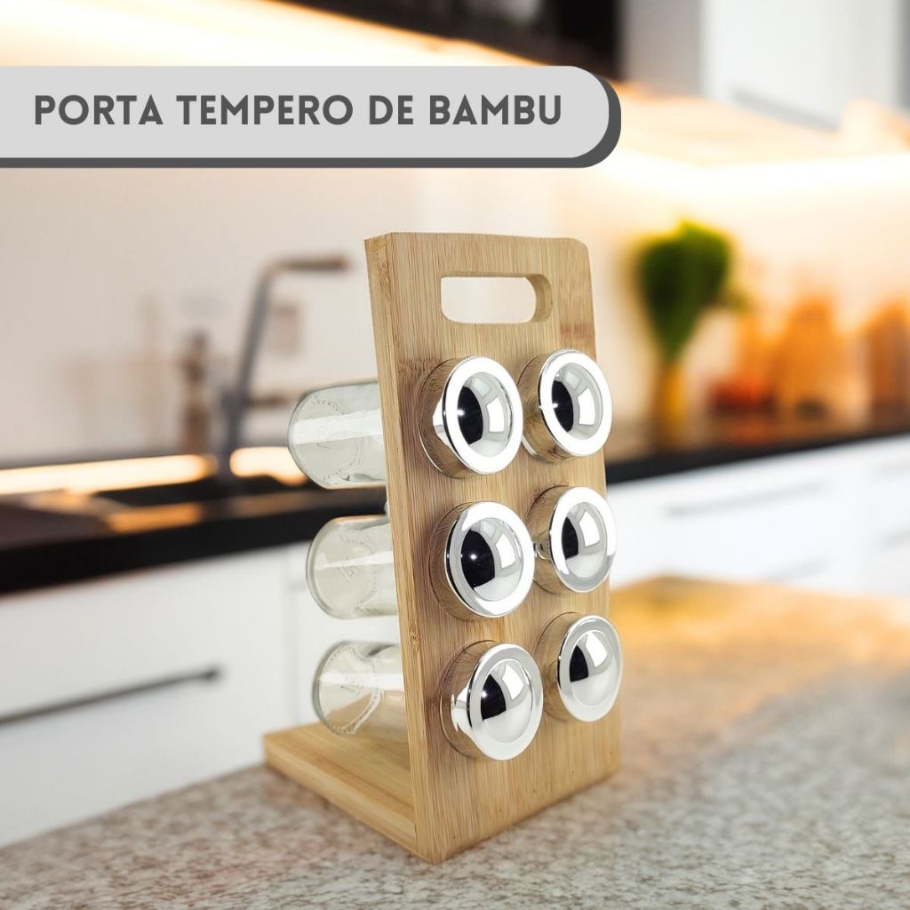Porta Tempero Condimento Organização Cozinha Pote Especiarias De Vidro Pimenta Sal