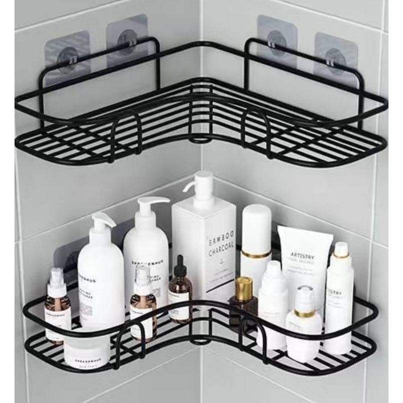 Kit 2 Suporte Organizador Para Banheiro Cozinha Prateleira Porta Shampoo