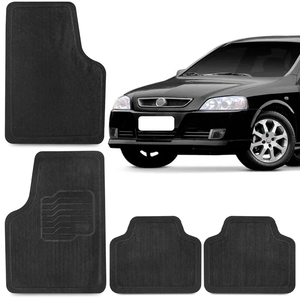 Tapete Astra Blazer Captiva Chevette Corsa Cruze Omega S10 Cabine Dupla 4 Peças Preto Carro Conjunto