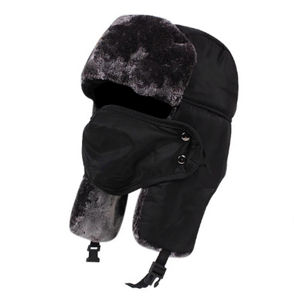 Touca Chapka Com Mascara Ushanka Gorro Pronta Entrega No Brasil Touca Russa Estilo Aviador Neve Frio