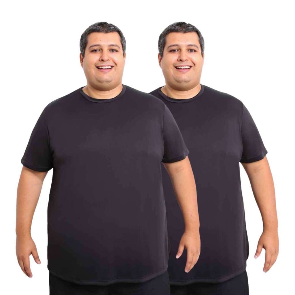 Kit 2 Camisetas Plus Size Dry Fit Poliéster Corrida Academia em Oferta na Shopee