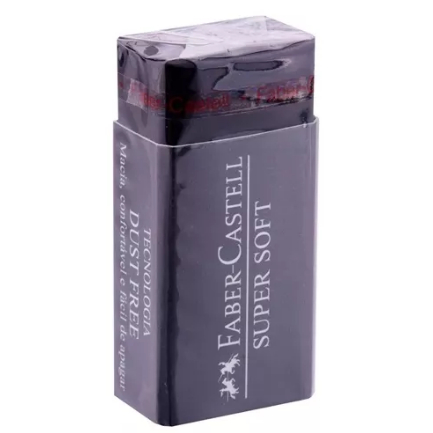 Borracha Supersoft Preta Faber Castell em Oferta na Shopee