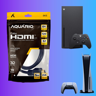 Cabo HDMI 2.1 para PS5 / XBOX SERIES X/S 8k Ultra HD 1 a 5 Metros 4k 120Hz Profissional em Oferta na Shopee