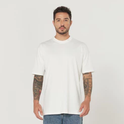 Camiseta Oversized PRIME 100% Algodão Fio 26.1 Off White – BRUNX