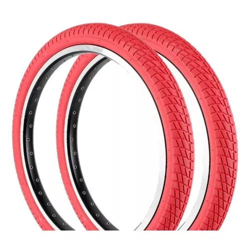 Par Pneu De Bike Aro 20 X 1.95 Kenda Kontact Vermelho K841