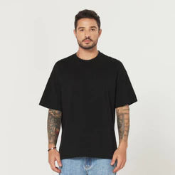 Camiseta Heavy Oversized 20.1 Preta 100% Algodão – BRUNX