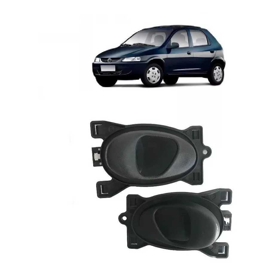 Par Maçaneta Interna Dianteira Ou Traseira Celta 2001 A 2006 Cor Preta em Oferta na Shopee