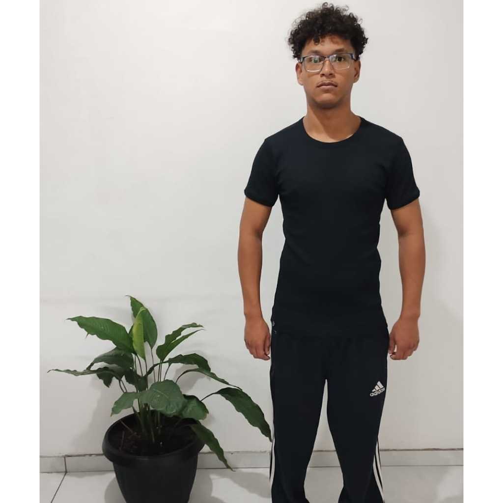 Camisa Masculina Canelada Estilo Americana em Oferta na Shopee