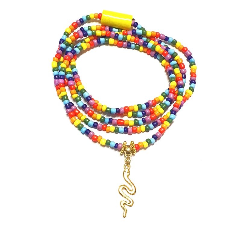 Guia de Oxumaré Cobra Fio de Conta Firma de Murano Promoção Oxumarê Candomble Umbanda Oxumare