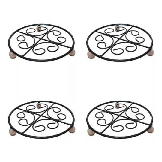 Kit 4 Descansos de Panela Artesanais Feitos Em Ferro Super Resistente de 20 cm