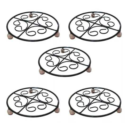 Kit 5 Descansos de Panela Artesanal Em Ferro Super Resistente de 20 cm