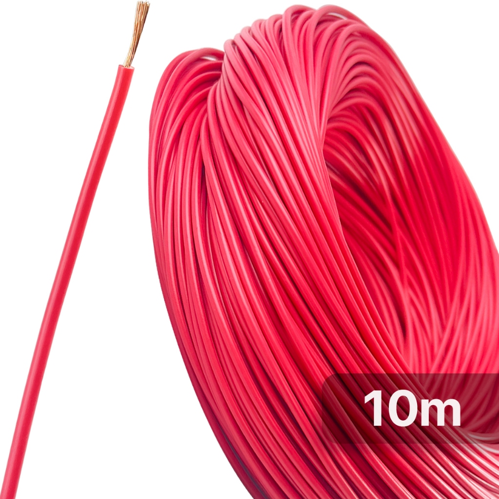 10m Cabo Pp Flexível 1mm² Fio P/ Som Automotivo Technoise