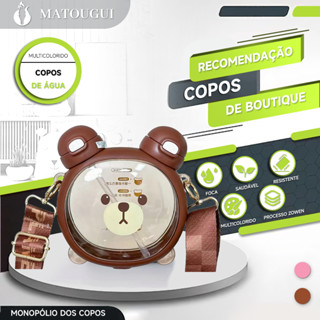 Copo de água infantil Copo de água de plástico infantil com alça Boca dupla infantil com c...