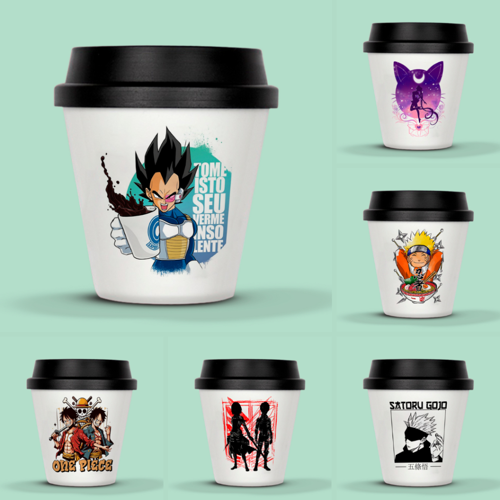 Coleção Mini ECO Bucks Coleção Animes Naruto Dragon ball Jujutsu Attack on titan One Piece 250ml (escolha)