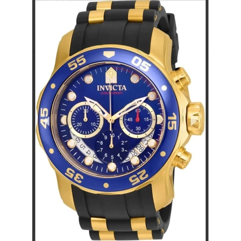 Relogio Invicta 6983 Pro Diver Scuba Gold Blue Banhado a Ouro 18k