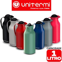 Garrafa Térmica Siena Unitermi 1 Litro P/Café Chá Leite Água Quente Fria Chimarrão Variação De Cores