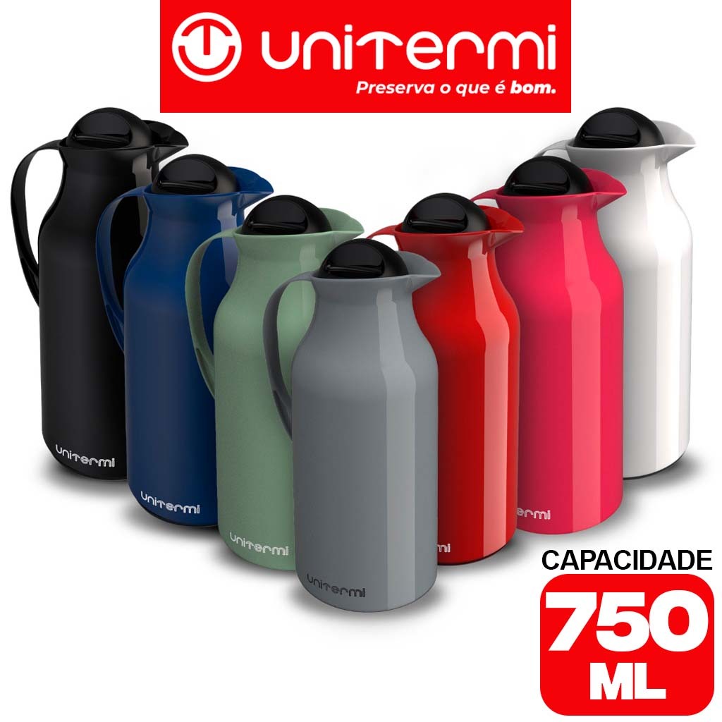 Garrafa Térmica 750ml Siena Unitermi Cores Café Chá Chimarrão Tereré Leite Água em Oferta na Shopee