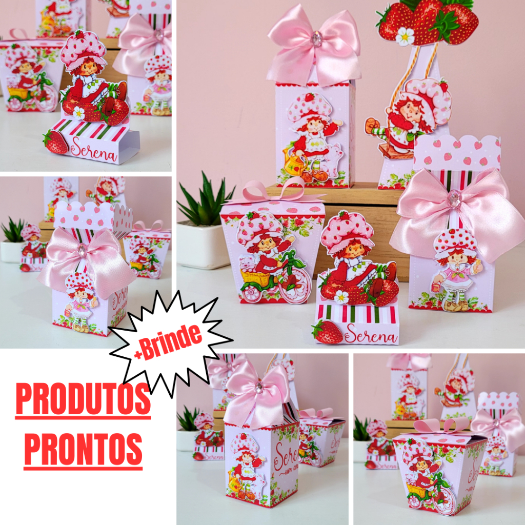 Kit Lembrancinhas Moranguinho +BRINDE | Lembrancinhas | Festas Infantil | Aniversário| Papelaria Personalizada