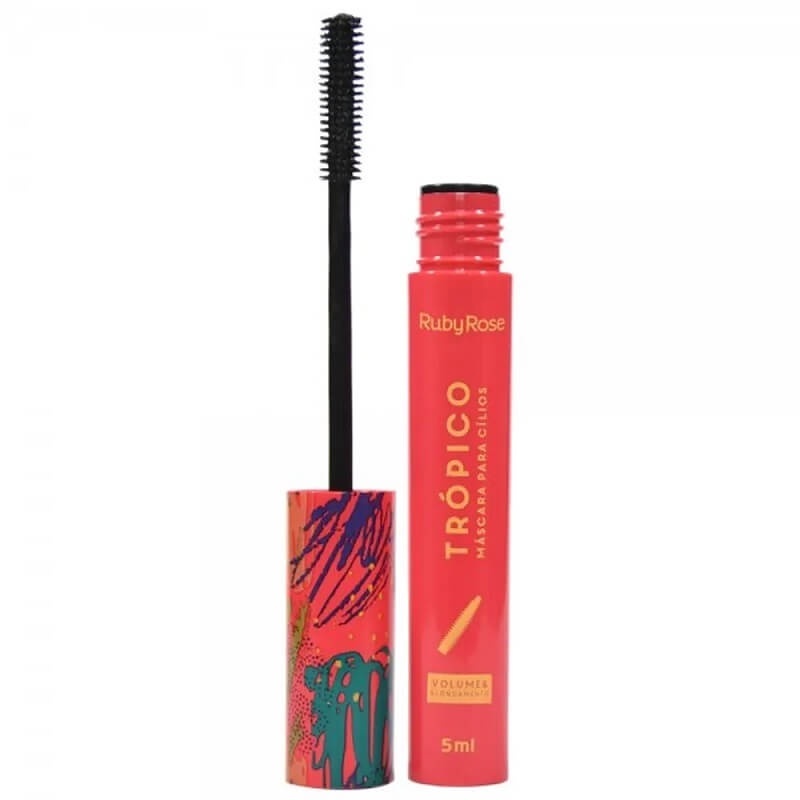 Máscara Para Cílios Ruby Rose Trópico Volume e Alongamento Rímel Maquiagem HB502