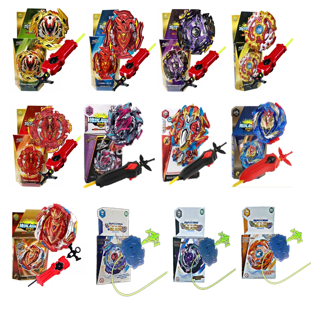 1 Brinquedo Cojunto Giroscópio Pião com  Lançador    Escolha o modelo nas variações