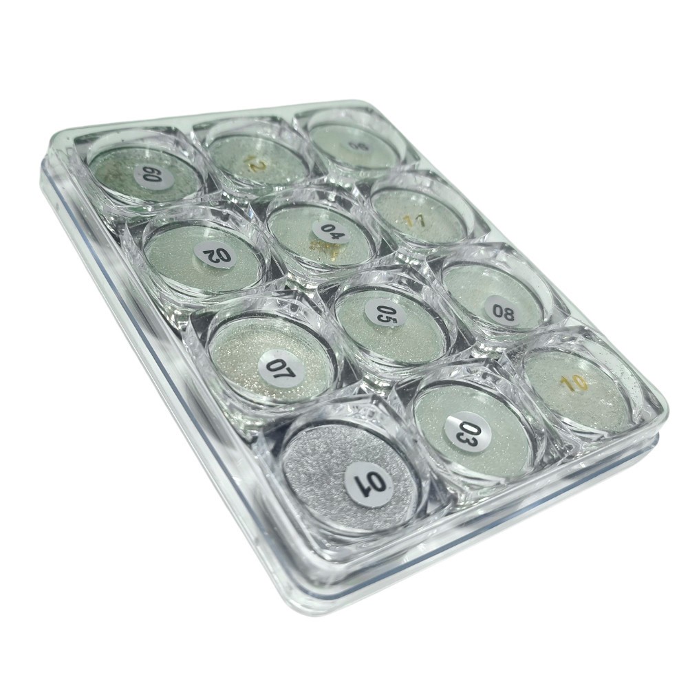 Kit 12 OU 6 OU 4 Pó Cromado ou Asa de Borboleta De Unha Gel Brilhante em Oferta na Shopee