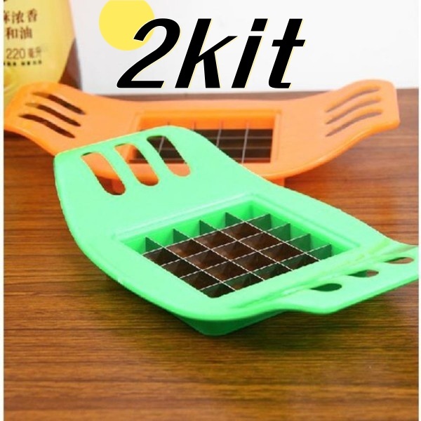 2 Pcs Cortador Fatiador De Batata Frita Palito E Legumes PráTico Fatiador De Batata  PromoçãO