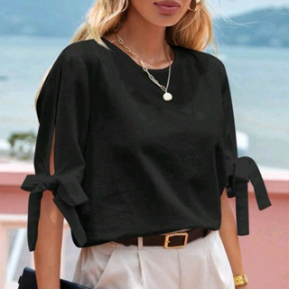 Blusa Feminina Crepe Duna Social Manga 3/4  Tendência P ao Plus Size G3 em Oferta na Shopee