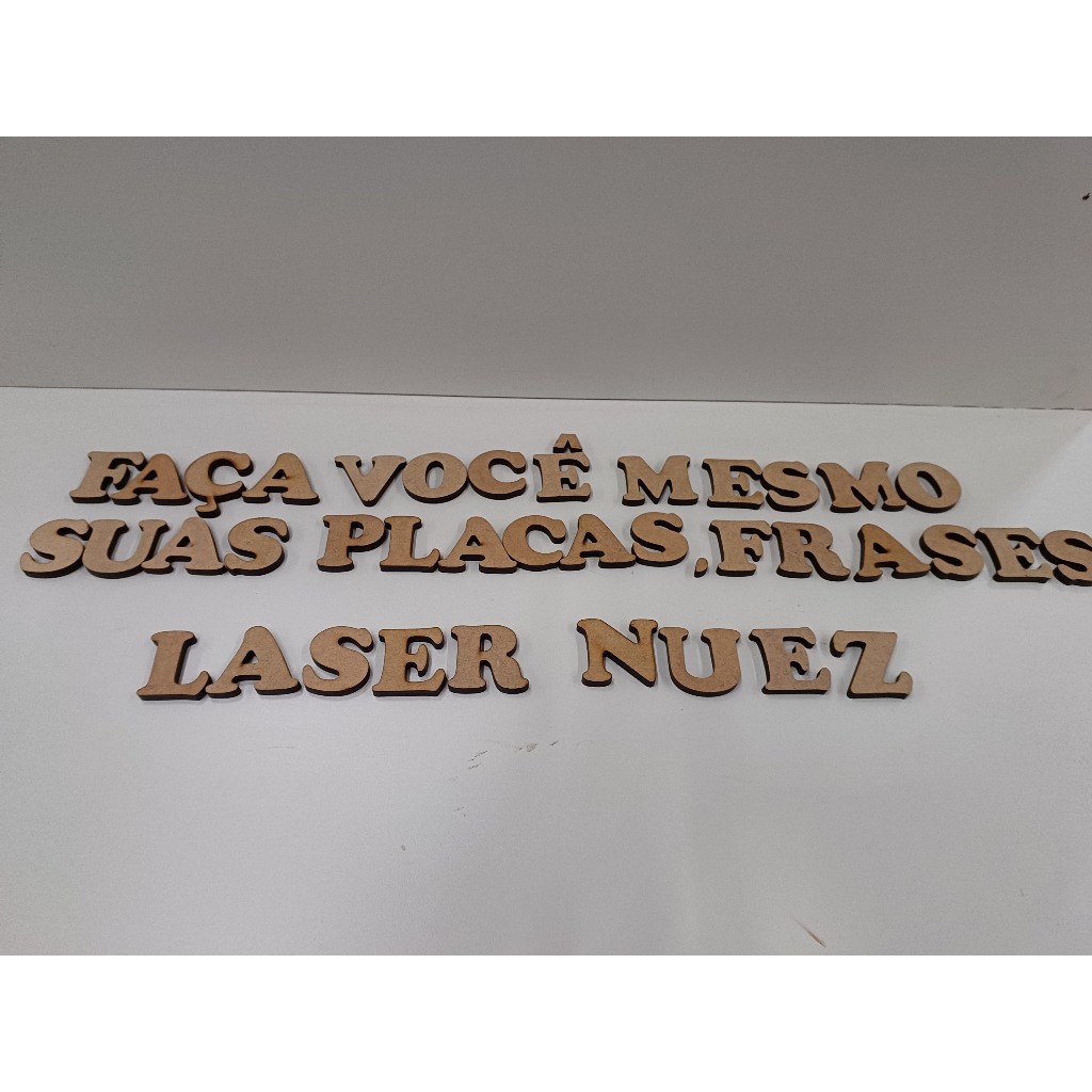 kit 104 letras a escolher mdf 6mm letras alfabeto 4cm altura em Oferta na Shopee