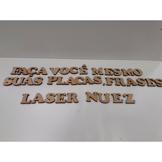 kit 104 letras a escolher mdf 6mm letras alfabeto 4cm altura em Oferta na Shopee
