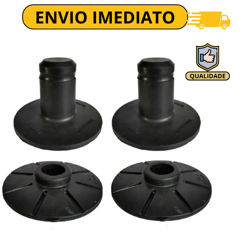 Par Batente Calço Eixo Suspensão Mola Traseira Montana Meriva Zafira Astra Novo Vectra Nova Montana Chevrolet GM Borracha Exclusivo Kit