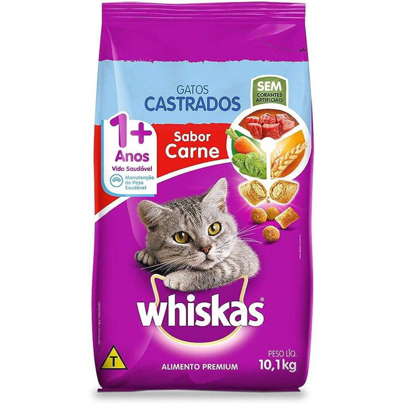 Ração Whiskas para Gatos 10kg ESCOLHA A OPÇÃO em Oferta na Shopee
