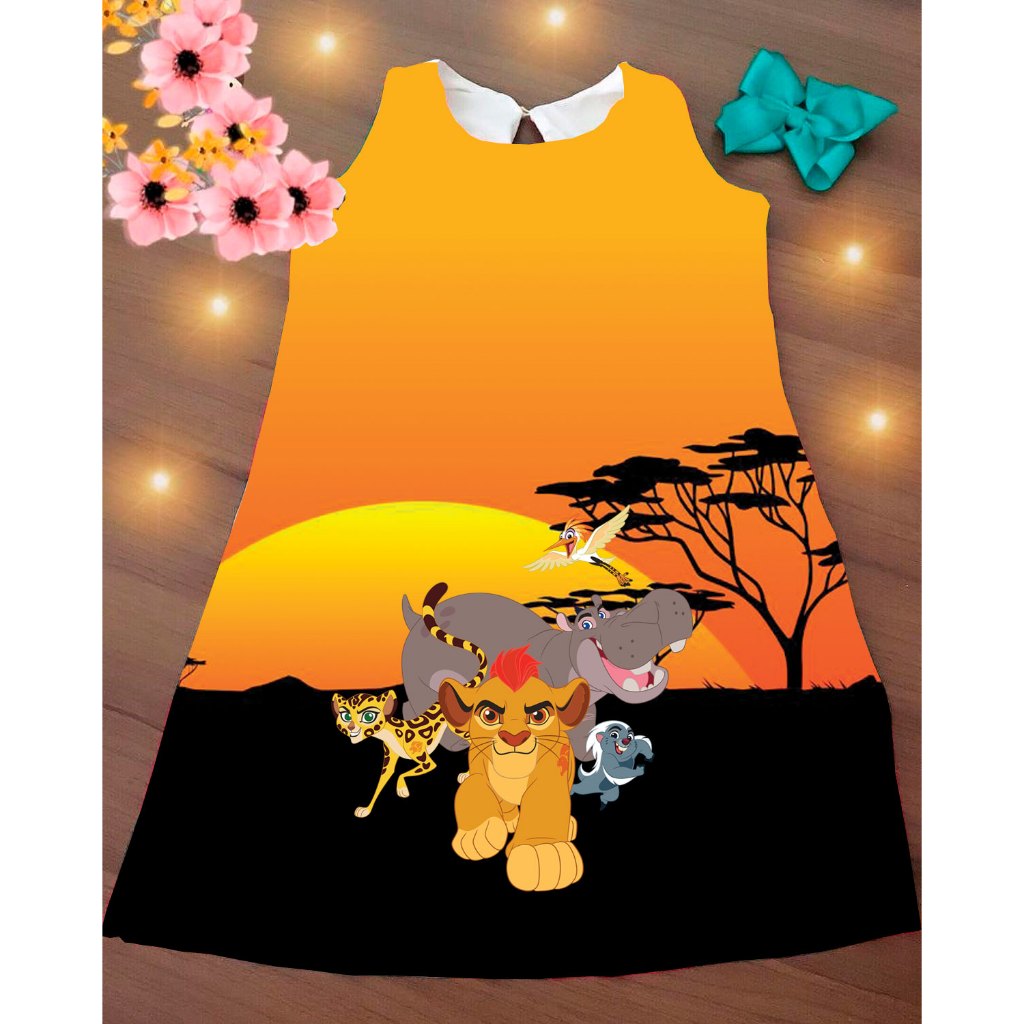 Vestido Infanti A Guarda do Leão Festa Aniversario Criança Menina