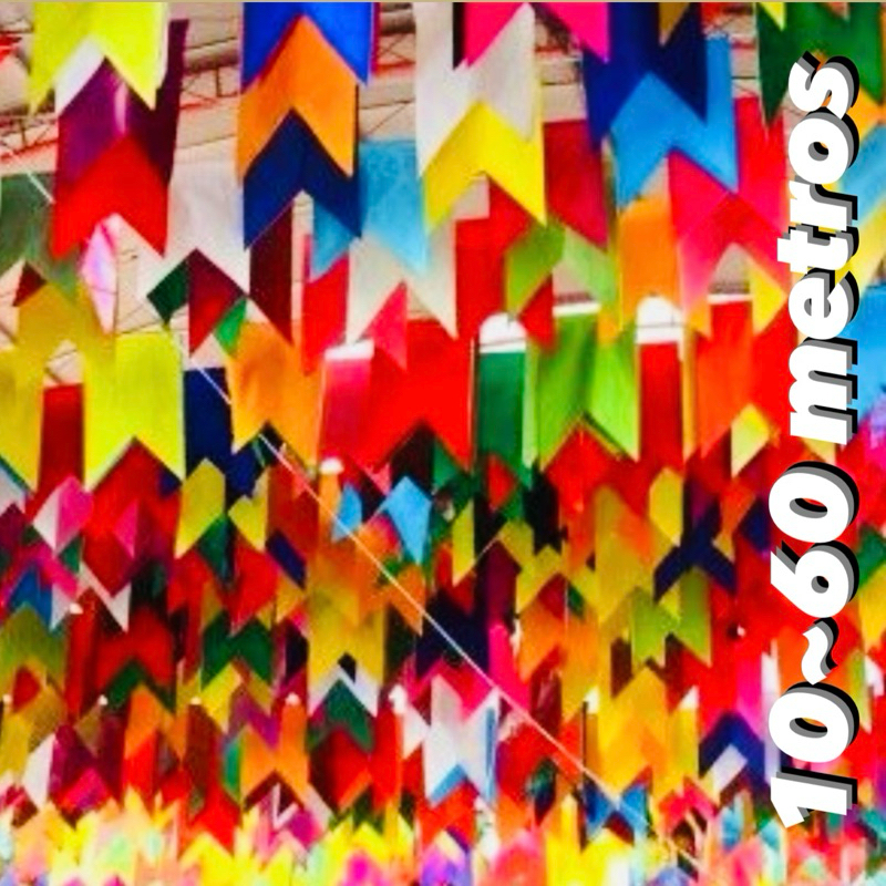 Festa Junina, Bandeirinha de São João 10~60 Metros OFF// em Oferta na Shopee