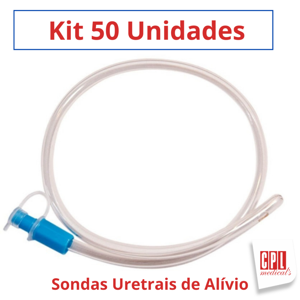 Sonda Uretral de Alívio CPL Nº 04, 06, 08, 10, 12 e 14 (50 unidades) em Oferta na Shopee
