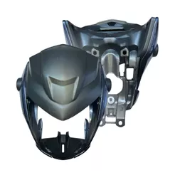 Frente Farol Fan start cargo 160 2022 a 2024 cinza embare metálico Carenagem Bananinha Aranha