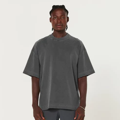 Camiseta Heavy Oversized 20.1 Cinza Chumbo 100% Algodão – BRUNX