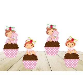 30 TOPPER DE DOCINHO MORANGUINHO BABY em Oferta na Shopee