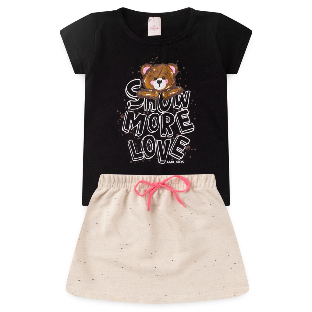 Conjunto Infantil Menina Baby Look E Shortz Feminino Verão L40 em Oferta na Shopee