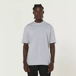 Camiseta Oversized Básica 100% Algodão Fio 30.1 Cinza Mescla – BRUNX