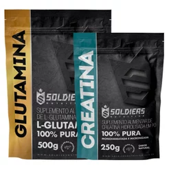 Kit Creatina 250g + Glutamina 500g - Soldiers Nutrition