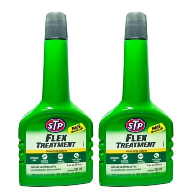 Kit 2 Aditivos de Combústivel Limpa Bico Injetor Flex Stp 200Ml em Oferta na Shopee