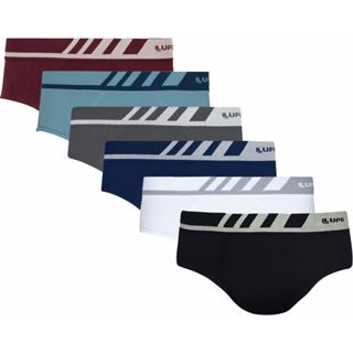 Kit 6 Cuecas Lupo Slip 691 Microfibra S/costura P Ao Xg Plus em Oferta na Shopee